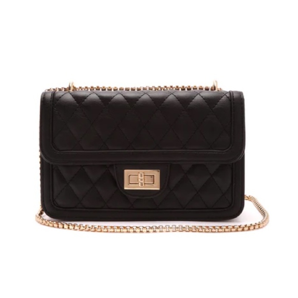 Black Quilted Shoulder Bag